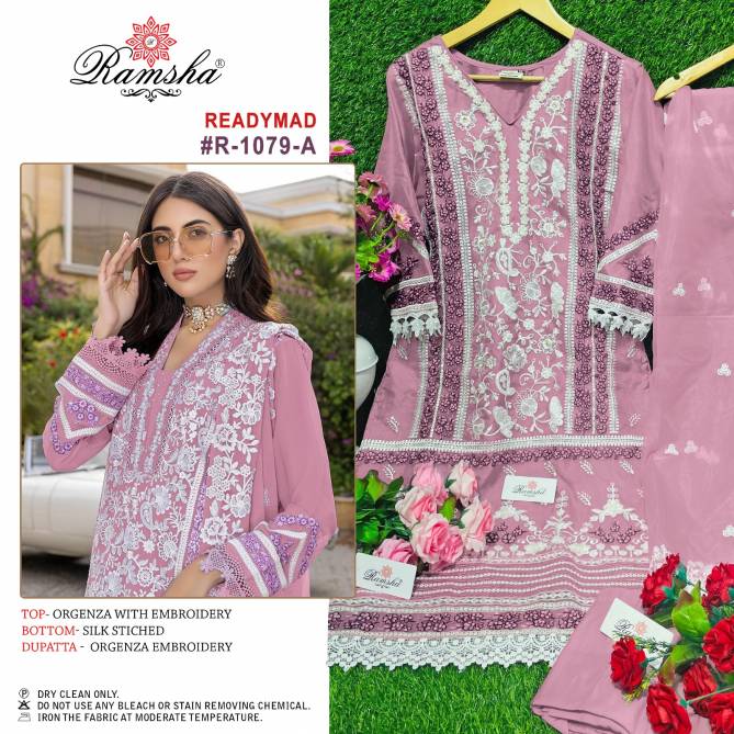 Ramsha R 1079 A To D Pakistani Readymade Suits Catalog
